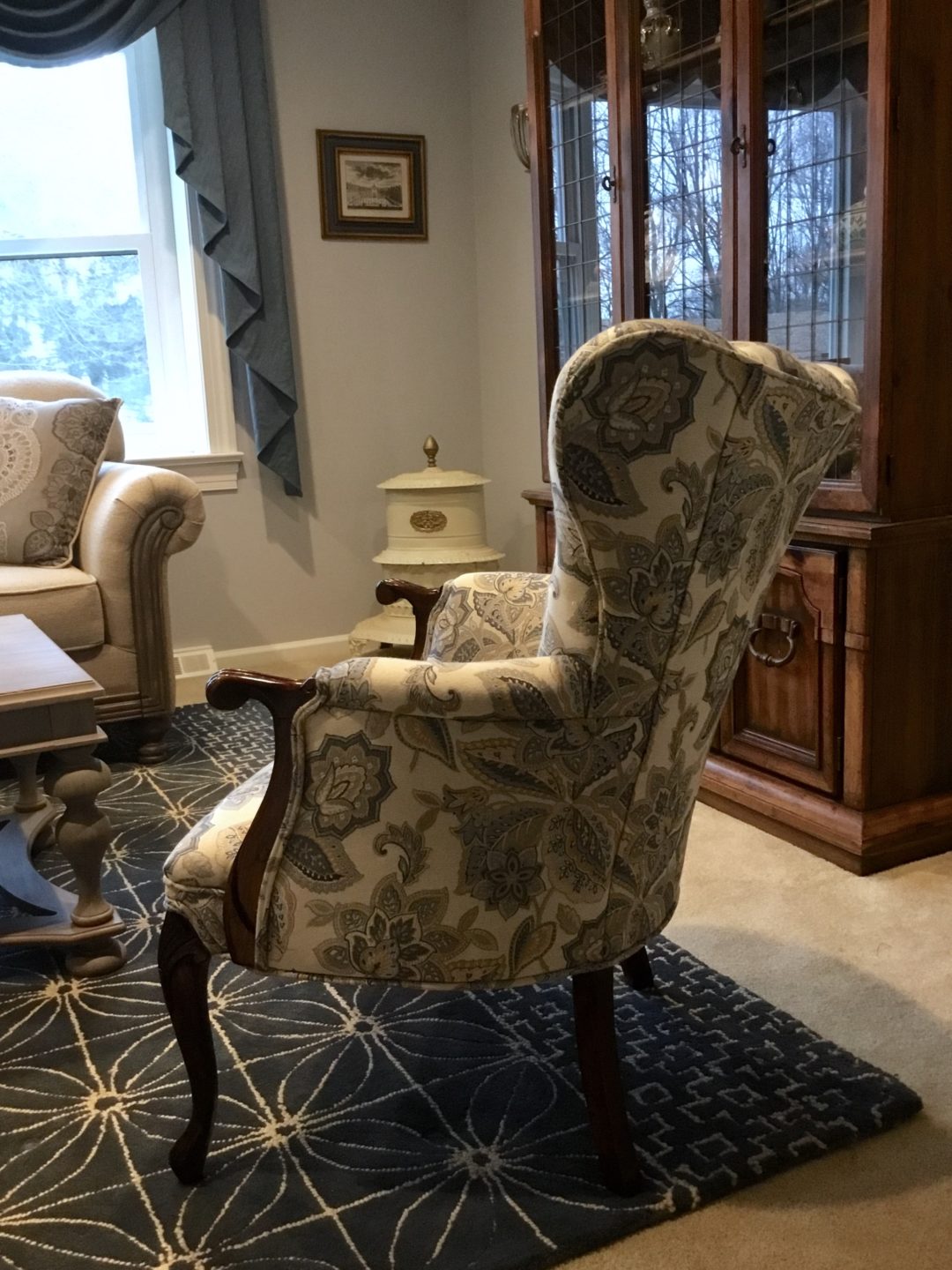 Buttonwood refinished chair - side view
