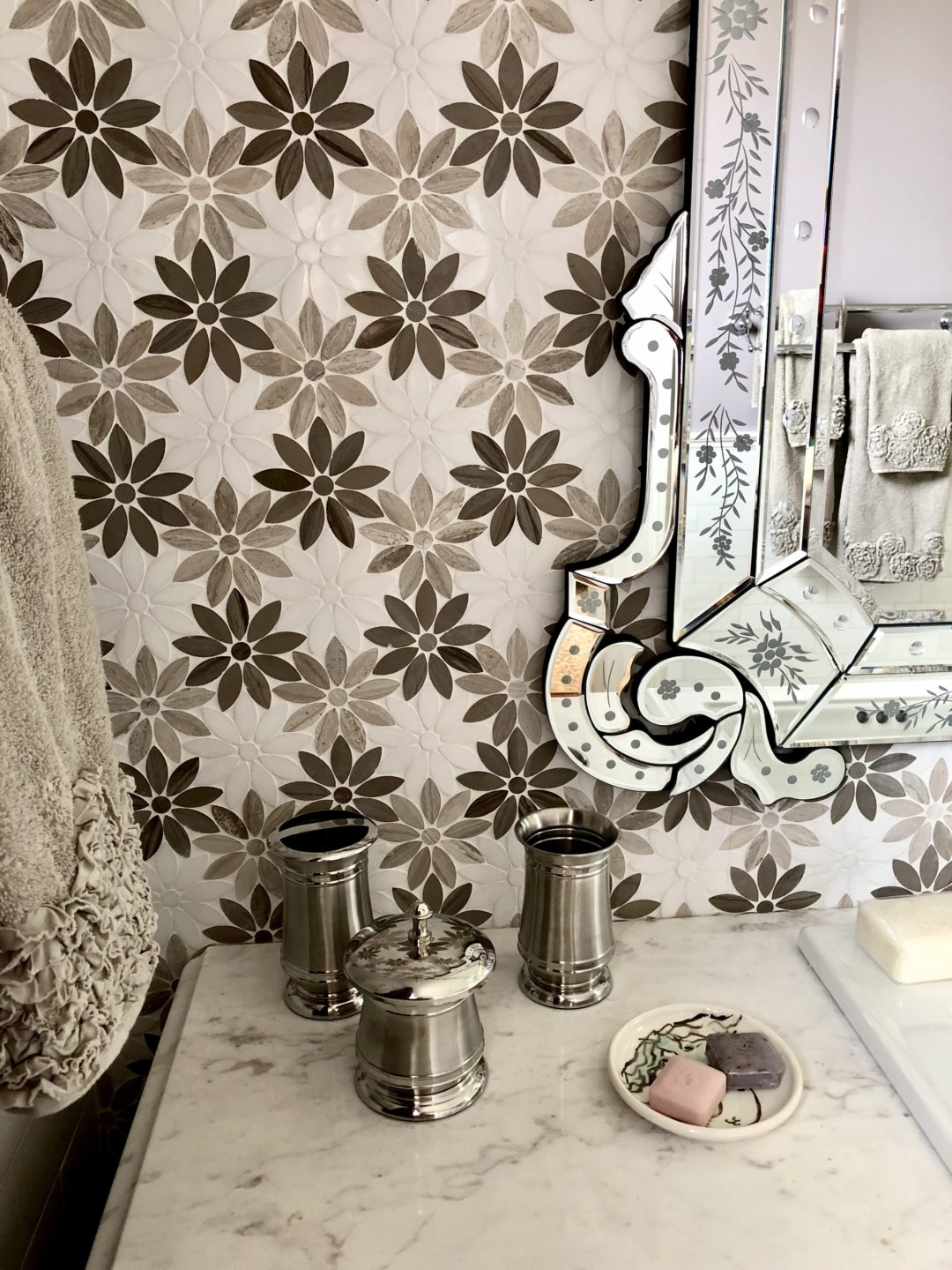 Cape May Showhouse Ensuite Bathroom Tile Detail